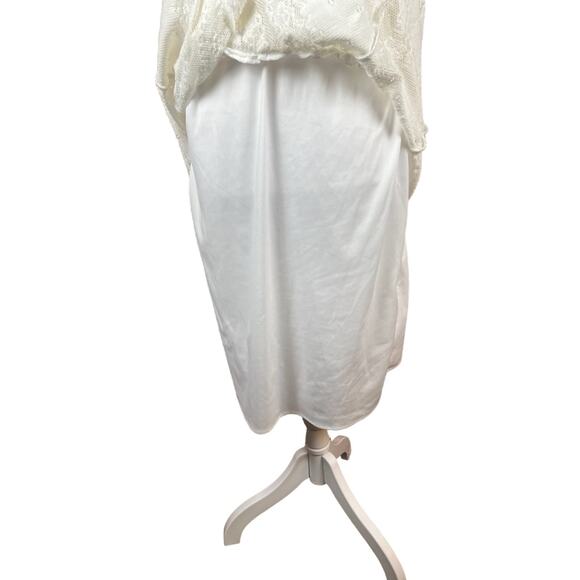 VTG Rabbit Rabbit Rabbit Designs White Dress Women's 14 Lace Elastic Waist - Picture 7 of 9